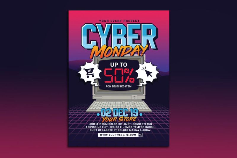 Cyber Monday Event Flyer Muhamadiqbalhidayat