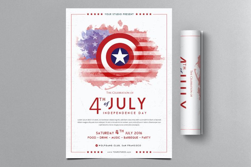 4th of July Flyer capt america