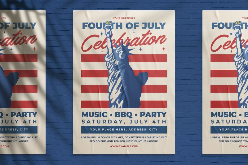 4th of July Flyer liberty statue