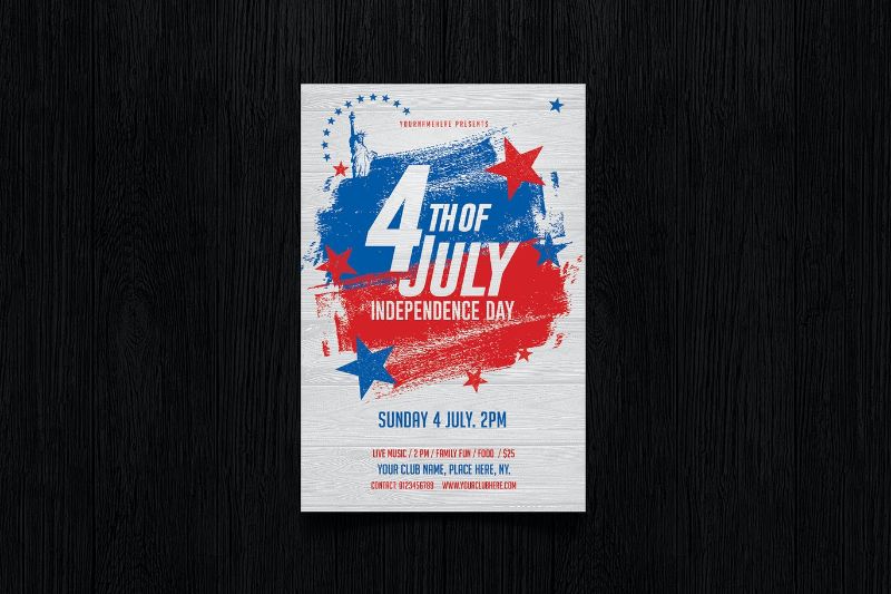 4th of July Flyer stars