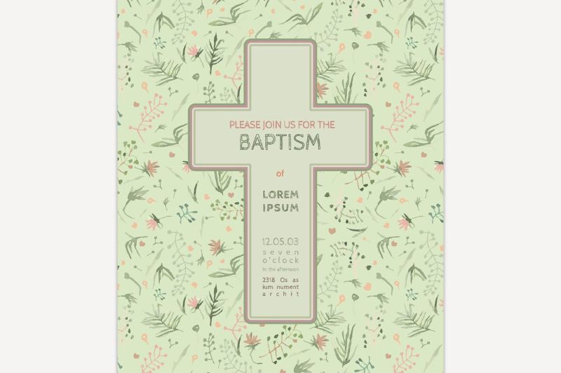 Baptism Invitation Card Annas Shop