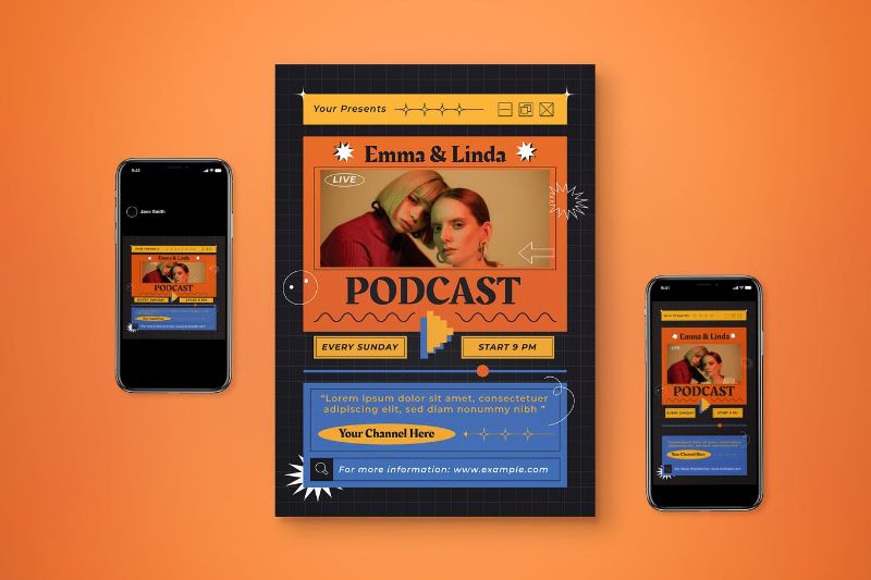 podcast flyers